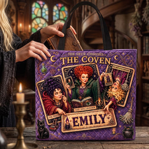 Haunted Sisters Halloween Tote Bag - Personalized Gift For Witch Lovers 03HATA060826-Homacus