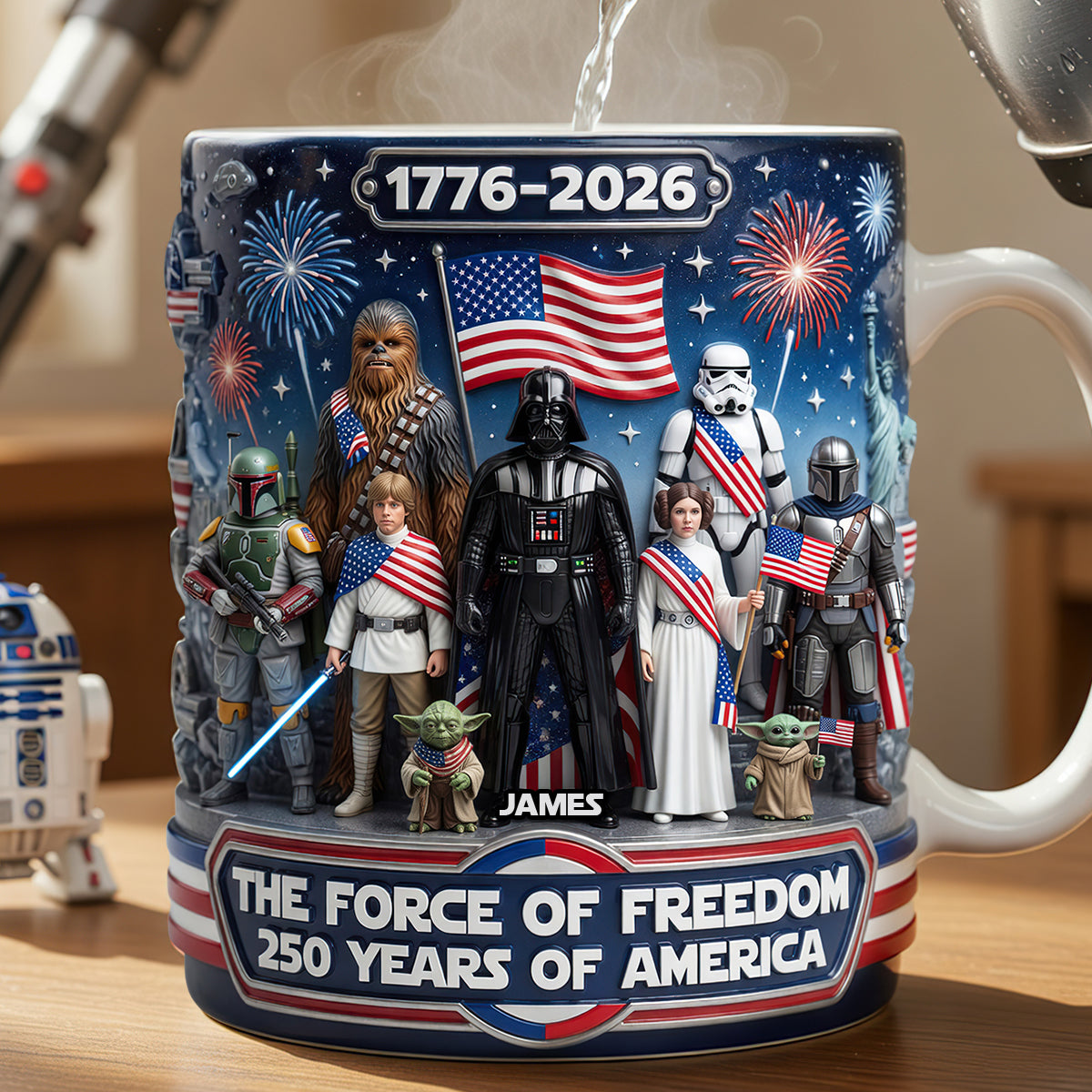 Warriors Celebrated America 250th Anniversary Magic Mug - Gifts For Patriots 02tydt010626