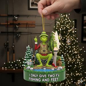 Fishing & Feet Christmas Ornament, Personalized Gifts For Fishing Lover 03qhqn290825-Homacus