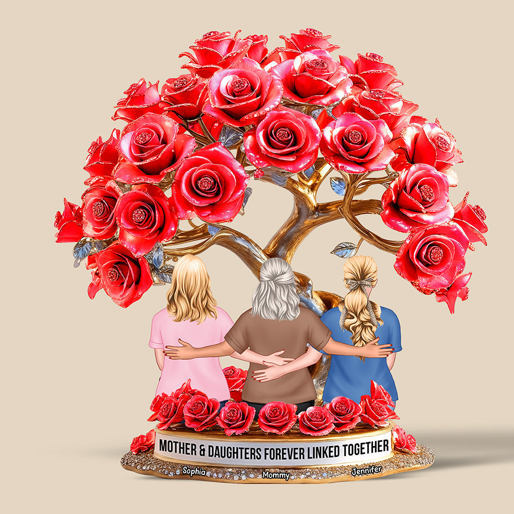 Personalized Gifts For Mom Plaque Mother Daughters Forever Linked Together 06tgqn220425tm-Homacus