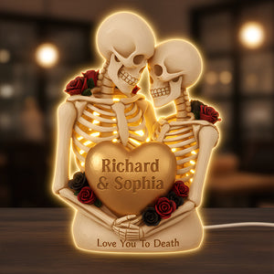 Skeleton Couple Light Box - Personalized Gift For Couples 02NADT031225-Homacus
