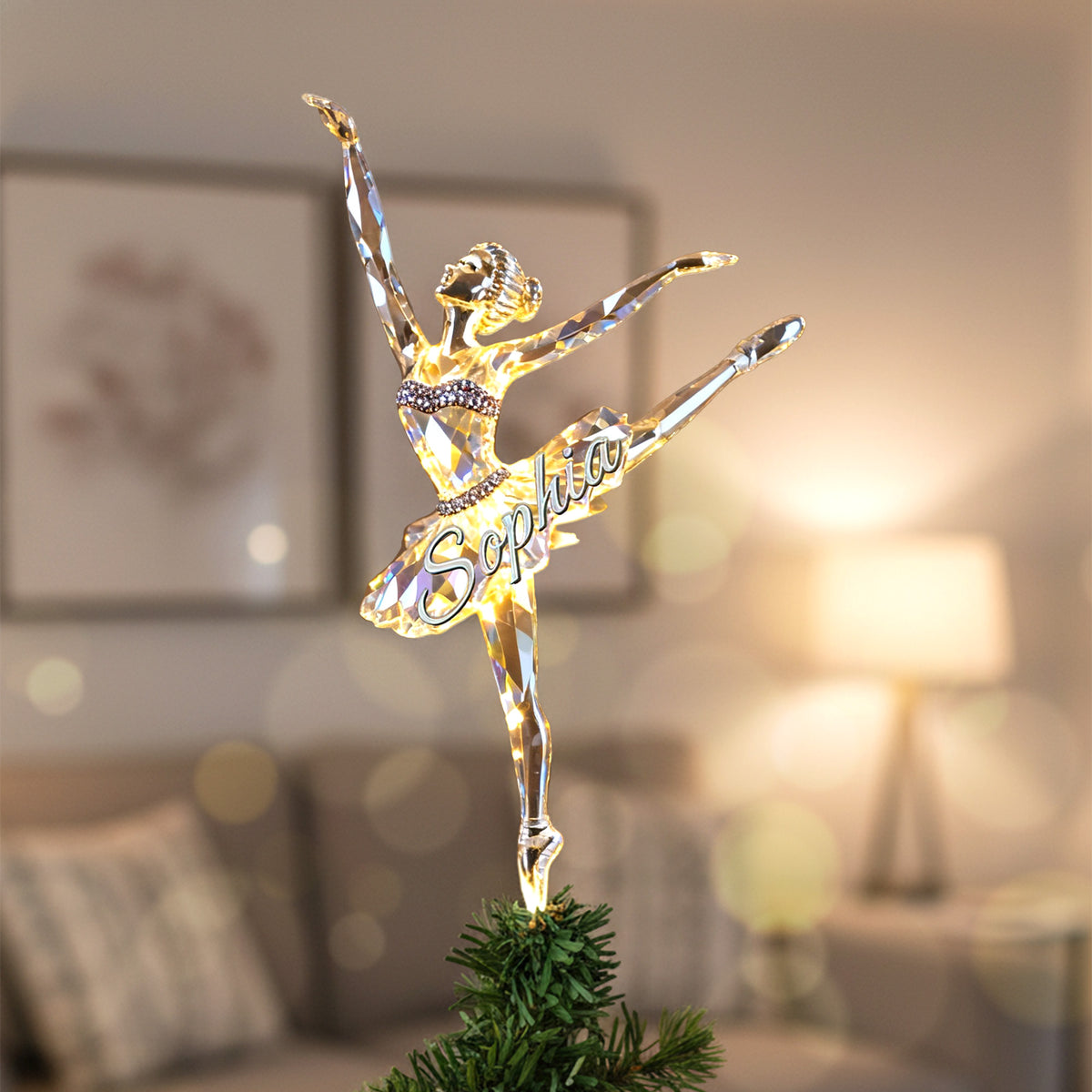 Charming Ballet Tree Topper, Personalized Gifts For Ballerina 04qhmg191125-Homacus
