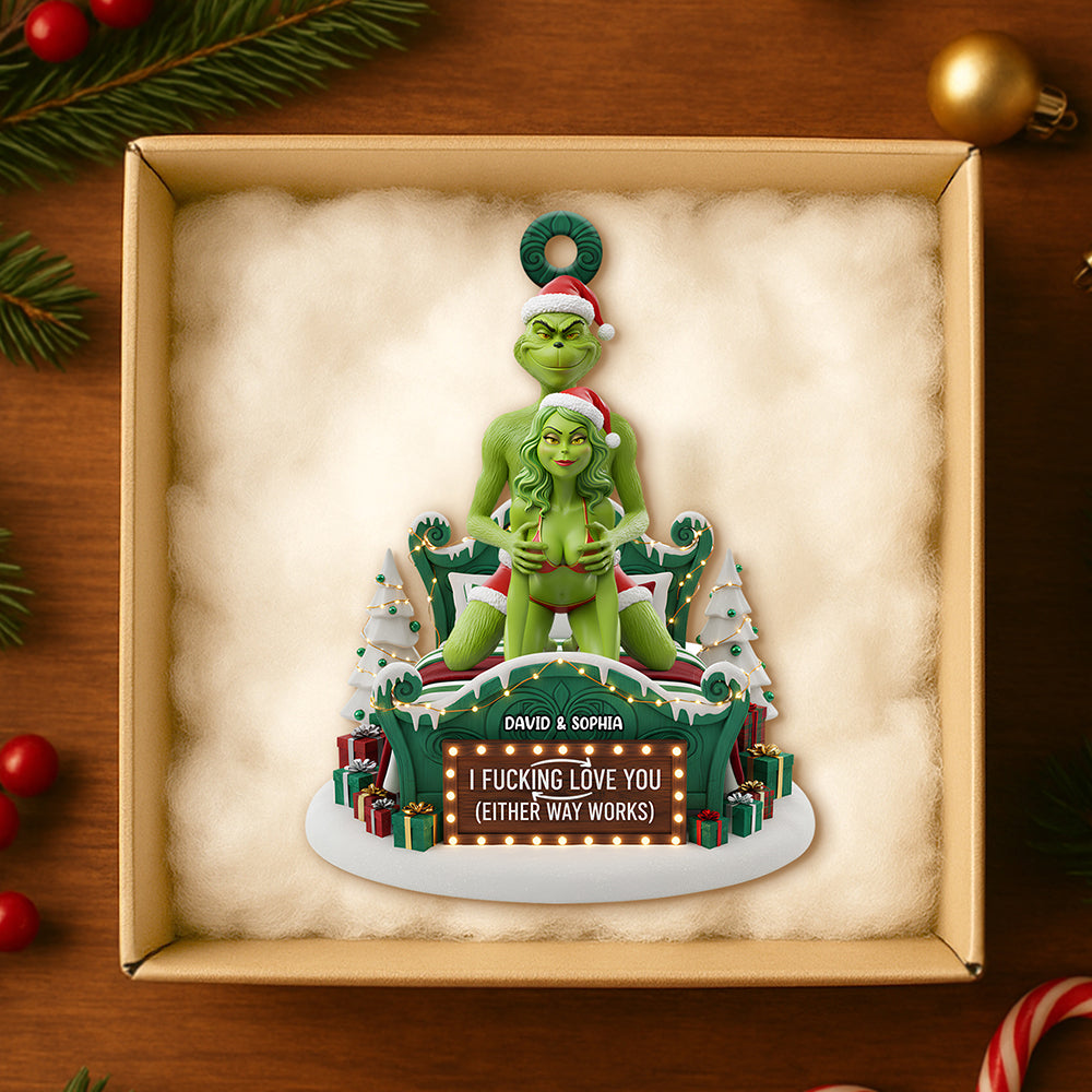 Funny Couple Christmas Ornament Personalized Gifts For Couple 03OHDT271025-Homacus