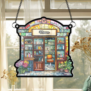 Personalized Gifts For Barber Suncatcher Ornament Hair Salon 01OHMH070125-Homacus