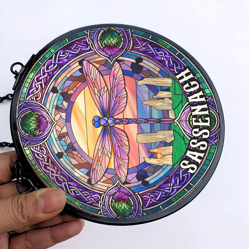 Personalized Gift For Historical Fantasy Novel Fans Suncatcher, Dragonfly Stained Glass 06QHTN290824-Homacus