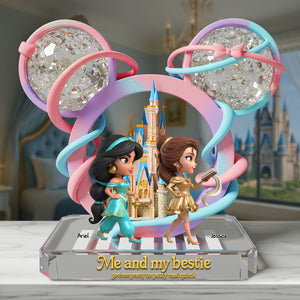 Princess Besties Plaque - Personalized Gifts For Best Friends 01TGLU100625-Homacus