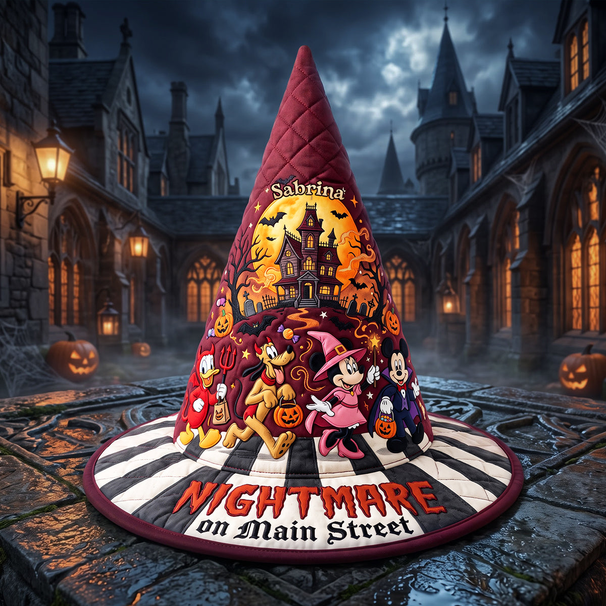 Nightmare Quilted Witch Hat - Personalized Gifts For Witch Lover 02pata130826