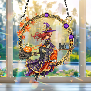 Witch suncatcher - Personalized Gifts For Witch Lover 03NAPU120725-Homacus