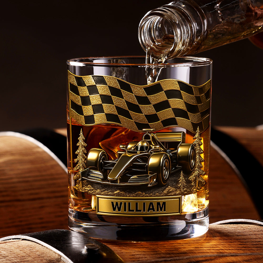 Race Car Whiskey Glass - Personalized Gifts For Racing Lovers 02tgqn130825-Homacus