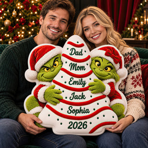 Family Christmas Tree Pillow - Personalized Gifts For Family 05nadt161026-Homacus
