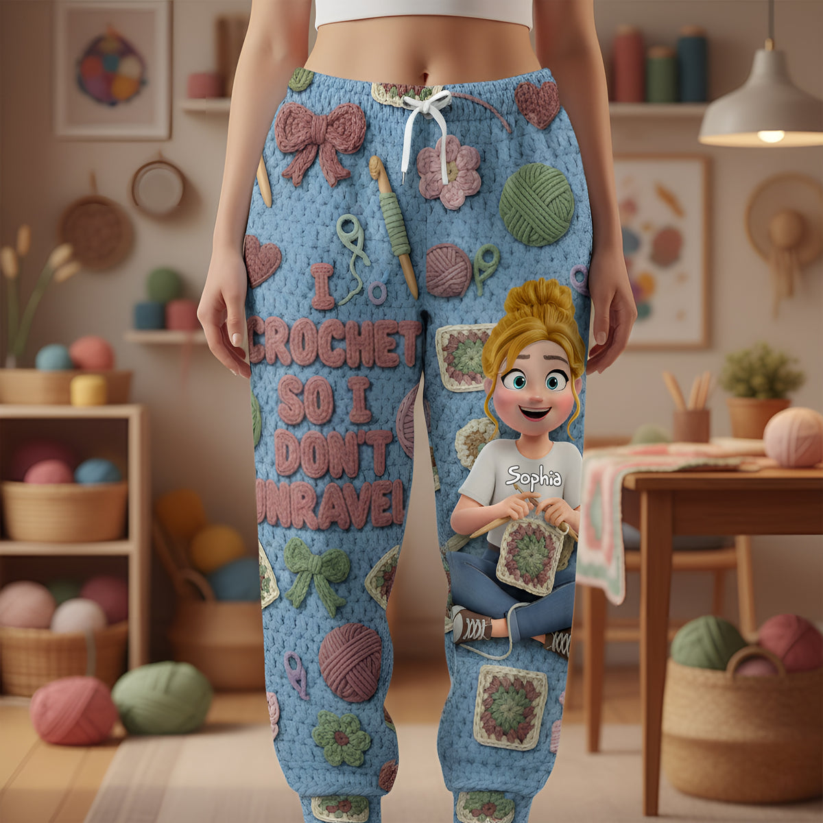 Crochet Girl Pajama Pants - Personalized Gifts For Crochet Lovers 06nalu171225-Homacus
