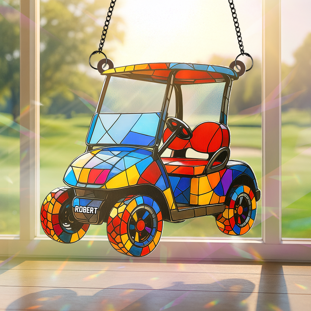 Golf Cart suncatcher - Personalized Gifts For Golf Lover 06PGPU110725-Homacus