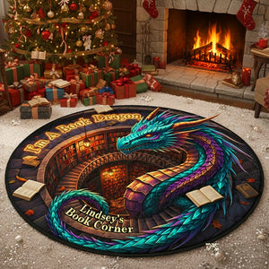 Personalized Gifts For Book Lovers Dragon Quilted Round Mat 02hutn071025-Homacus