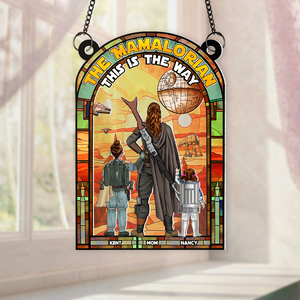 Personalized Gifts For Mom Suncatcher, Outer Space Planet Stained Glass Artwork 05qhpu130225hg-Homacus