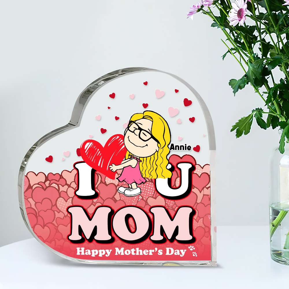 Mom Heart Plaque - Personalized Gifts For Mother 01XQLU130125HG-Homacus