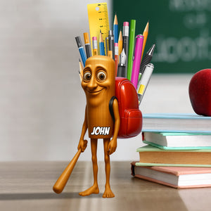 Kid Wooden Pen Holder - Personalized Gifts For Kid 02OHDT260725-Homacus