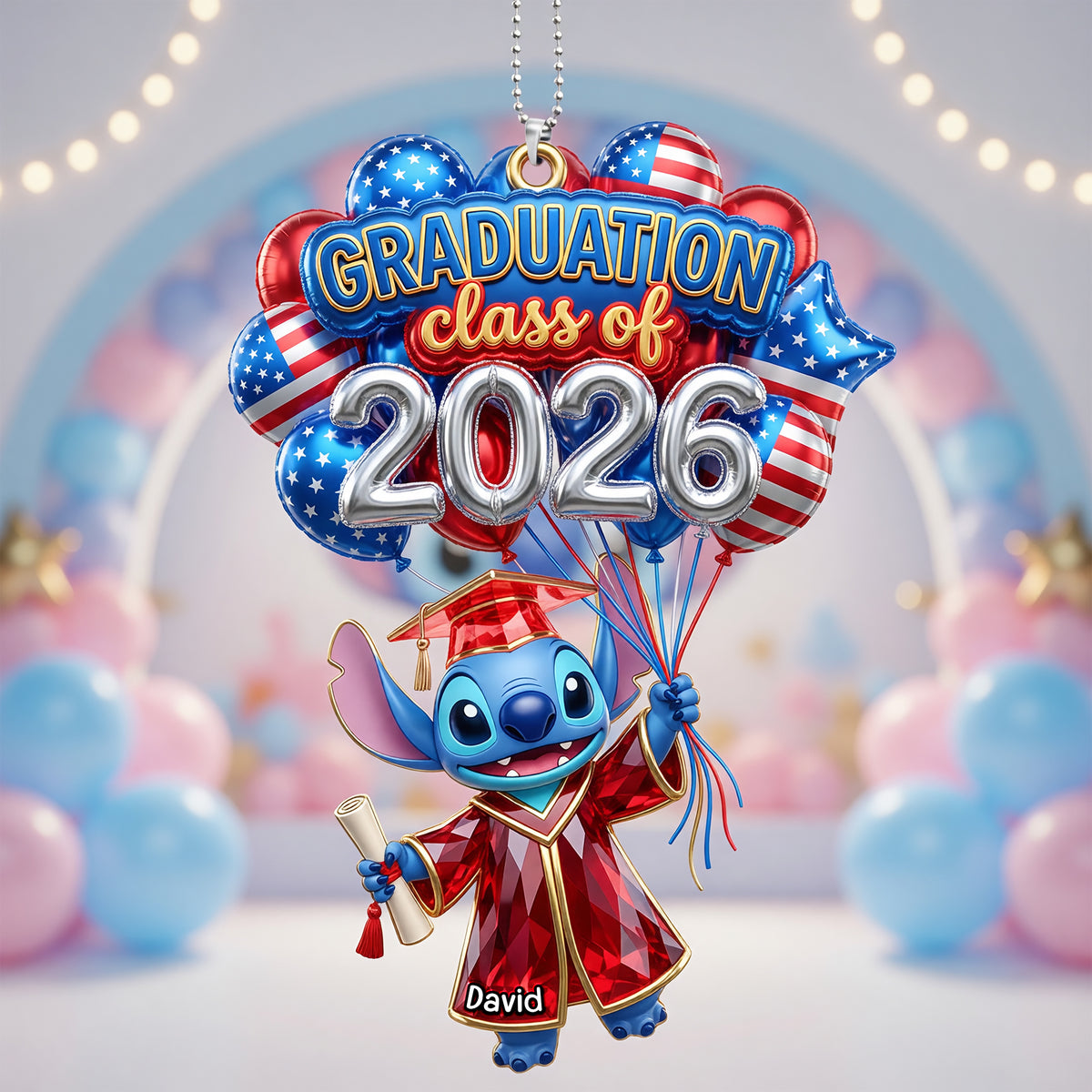 Cute Graduation Balloon Car Ornament Personalized Gifts For Graduates 05PAQN090526-Homacus