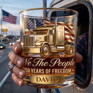 250 Years Of Freedom Round Glass - Personalized Gifts For Trucker Lovers 03pglu110626-Homacus