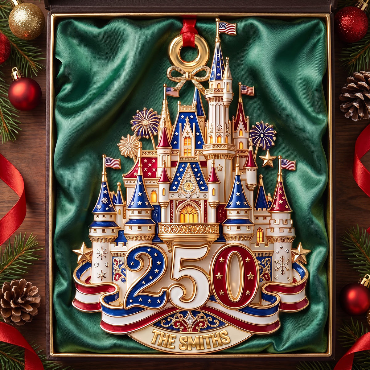 Family 250th USA Anniversary Personalized Christmas Gifts 02PGDH220826