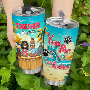 Personalized Gifts For Couples Tumbler Summer Couple & Fur Babies 03XQLU160125PA-Homacus