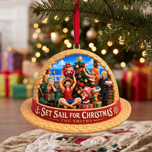 Set Sail For Christmas Adventure Ornament - Personalized Christmas Gifts 06hatn271026-Homacus