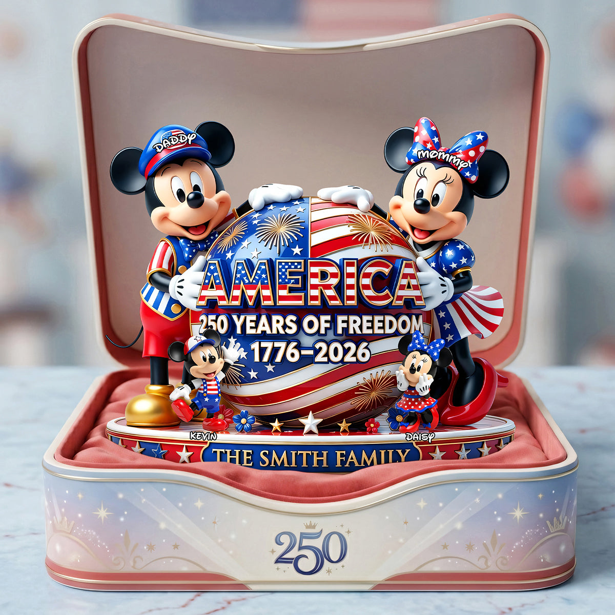 Celebrated America 250th Anniversary Acrylic Plaque - Personalized Gifts For Family 03tota040626