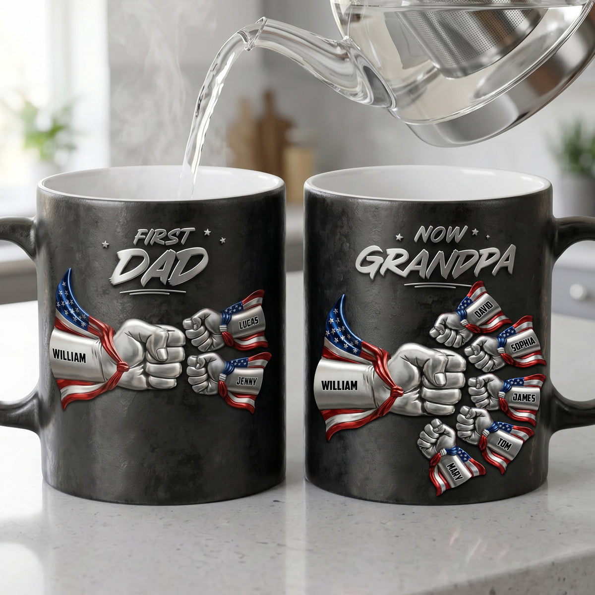 Grandpa Patriotic Team Magic Mug, Personalized Gifts For Promoted Grandfather 05qhtn200526-Homacus