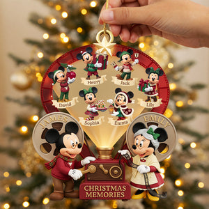 Holiday Mouse Family - Personalized Christmas Ornament 02hadt010826-Homacus