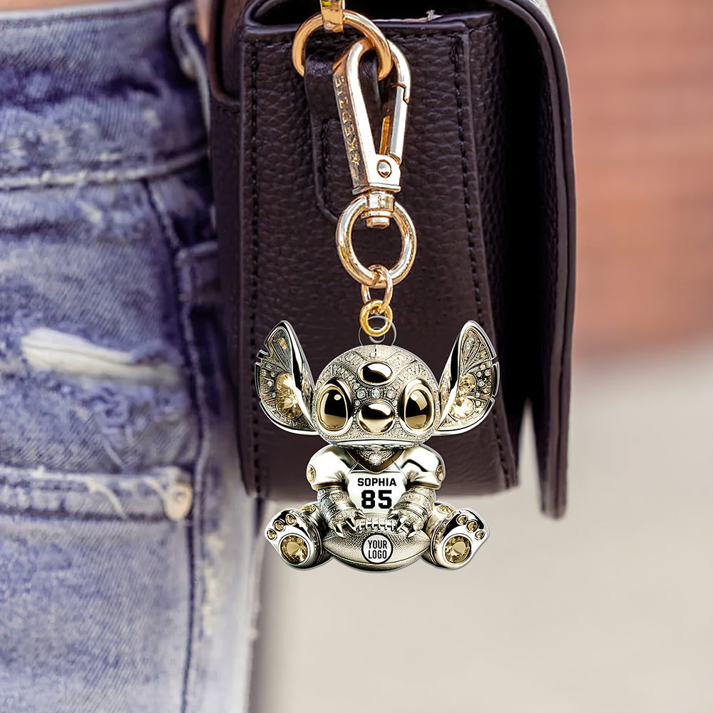 Personalized Gifts For Football Lovers Keychain, Cute Character 05TGQN250325-Homacus