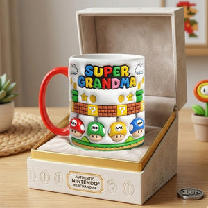 Retro Game Mom And Kids Coffee Accent Mug - Personalized Gifts For Mother's Day Coffee Mug 03NALU020426-Homacus