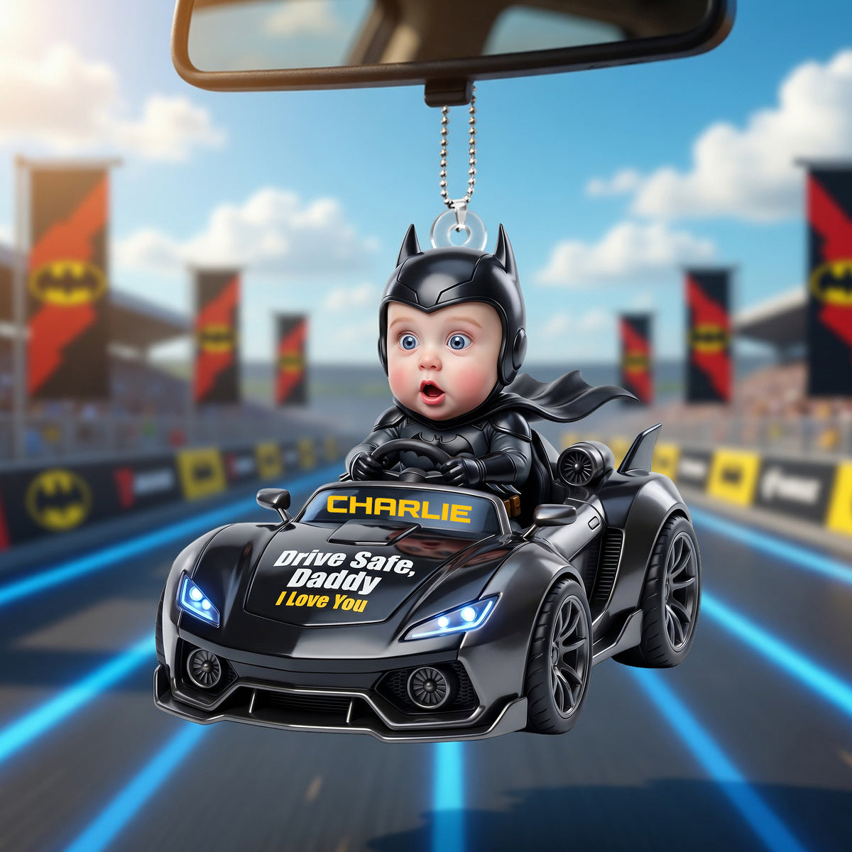 Drive Safe Daddy Car Ornament - Custom Photo Gifts For Dads 01nalu190526-Homacus