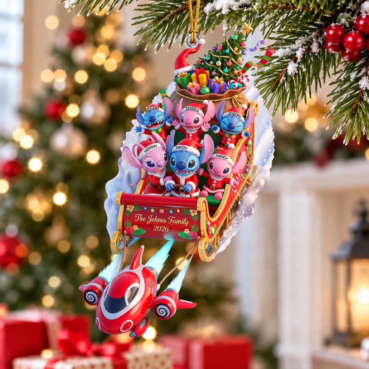 Mischievous Ride Family Ornament - Personalized Gifts For Family 02qhqn110926