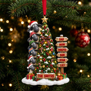 Lovely Sheep Family Ornament - Personalized Christmas Gifts For Family 01ttlu051026-Homacus