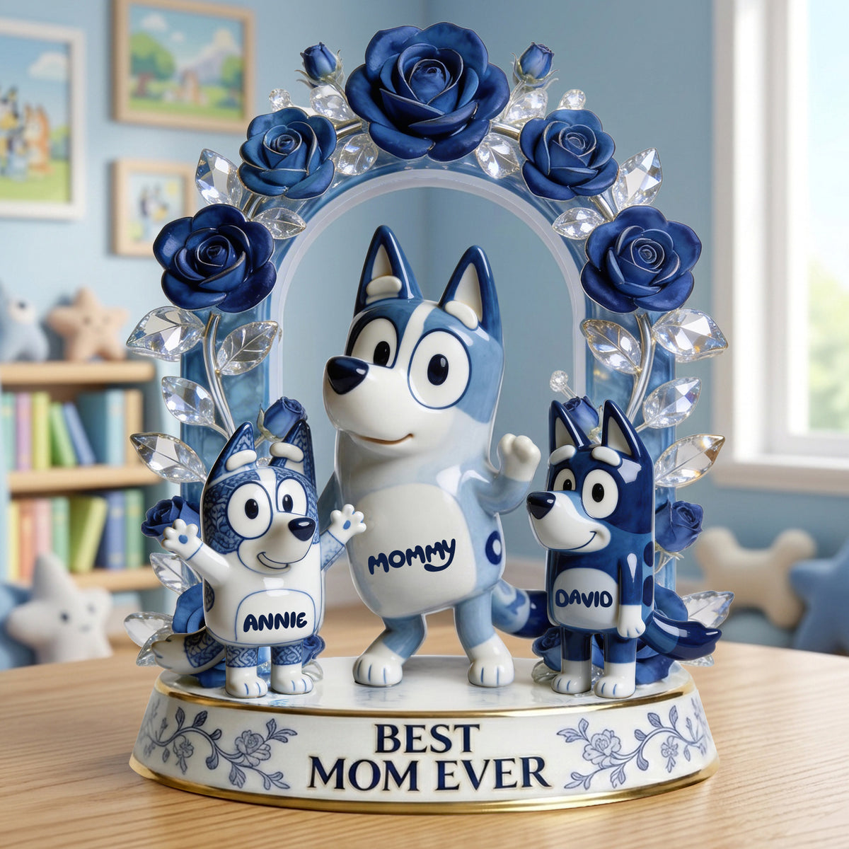 Best Mom Ever Toile De Jouy Acrylic Plaque - Personalized Gifts For Mothers 03pglu140426-Homacus
