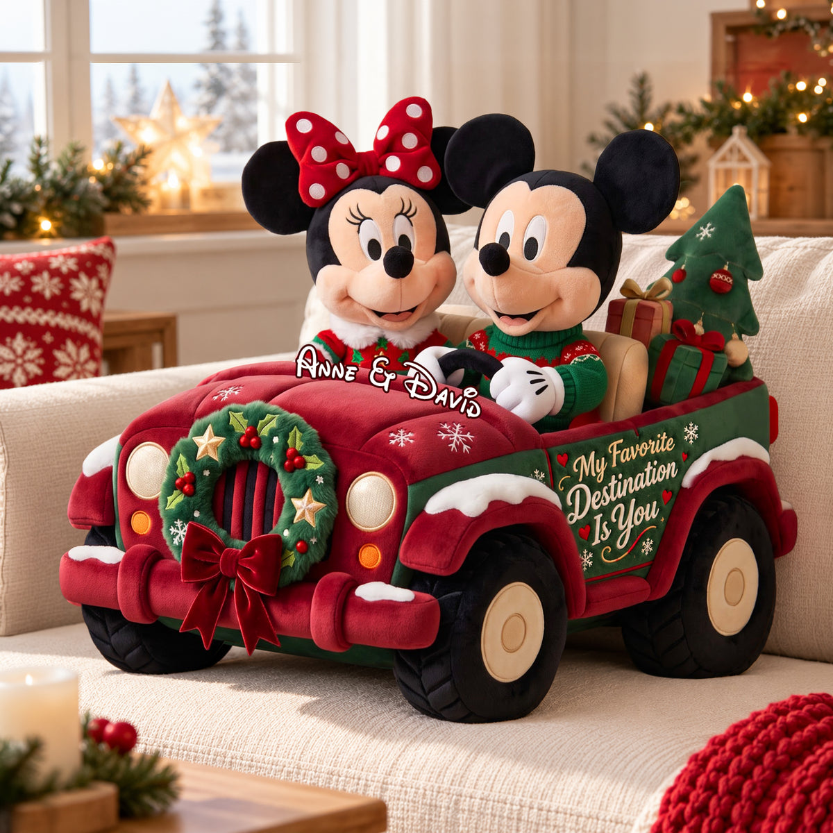 My Favorite Destination Is You Christmas Pillow - Personalized Gifts For Couple 05ttlu290926-Homacus
