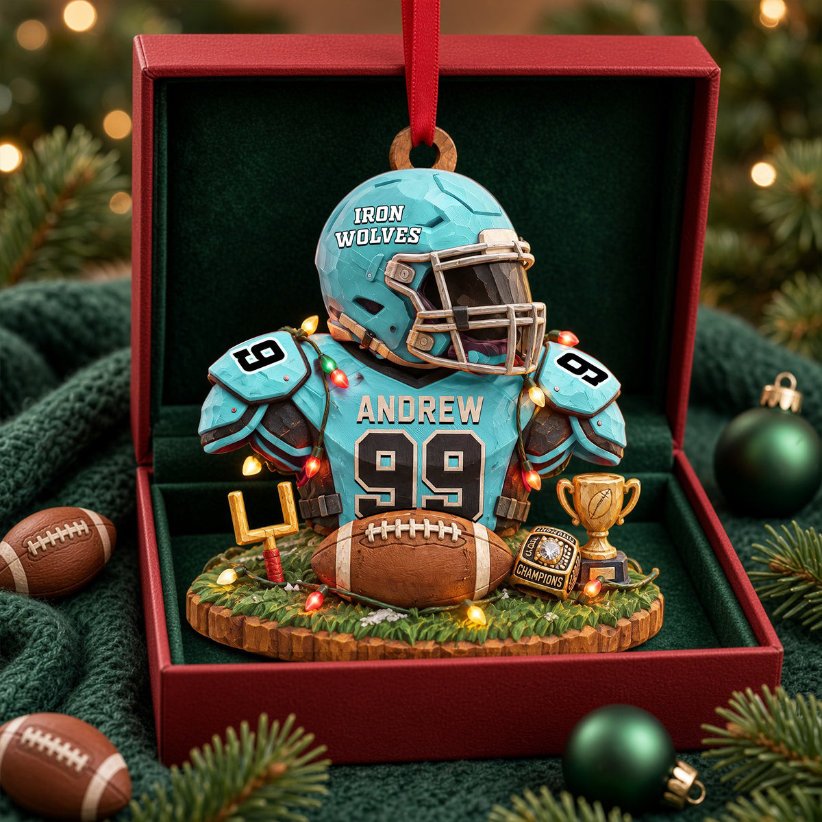 Bulk Up Sport Wood Effect Ornament, Personalized Gifts 03QHLU141026-Homacus