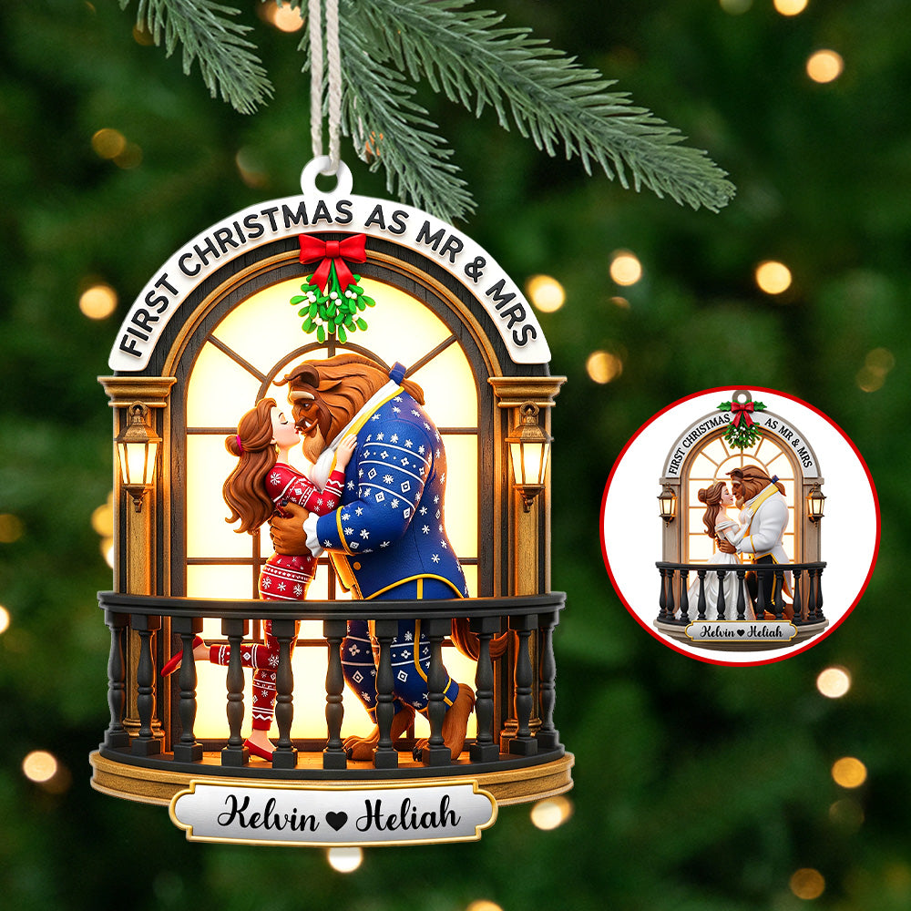 Personalized Gifts For Christmas, The Best Couple Acrylic Ornament 03namg230825-Homacus