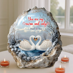 Swan Couple One And Only Acrylic Plaque - Personalized Gifts For Couple 04QHLU280525-Homacus