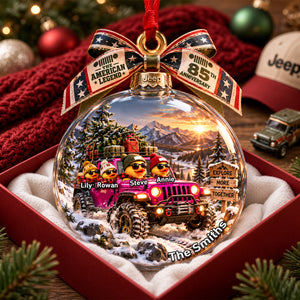 Duck Family Off-Road Lover Ornament - Personalized Gifts For Family Christmas Ornament 03QHDH021026