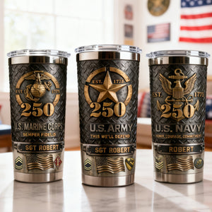 Proud American Veteran Tumbler, Personalized Gifts For Veteran 03qhtn130226-Homacus
