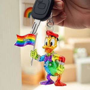 Rainbow LGBT Keychain - Personalized Gifts For LGBT 01OHLU260525-Homacus