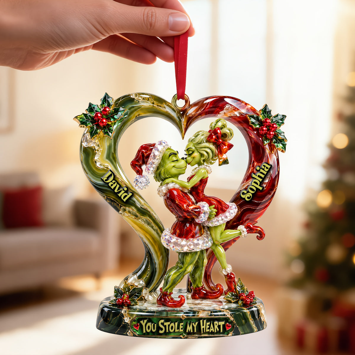 Stole My Heart Couple Christmas Ornament - Personalized Gifts For Couple 09qhtn191026-Homacus