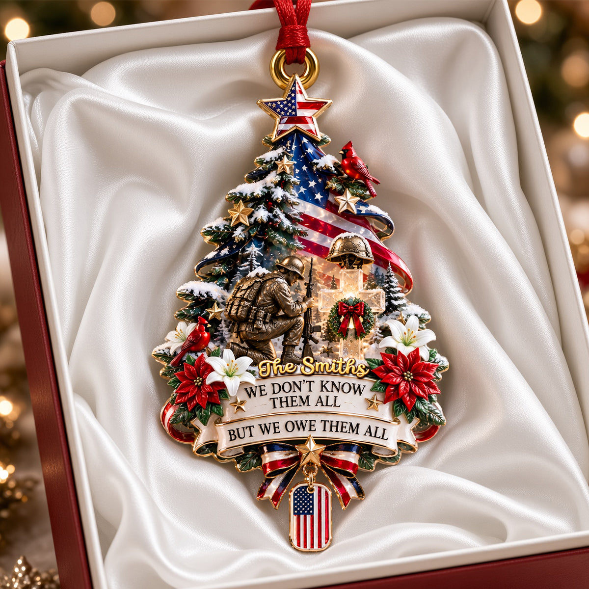 A Pray For Fallen Veterans Acrylic Ornament - Personalized Memorial Christmas Gifts 07padh220926