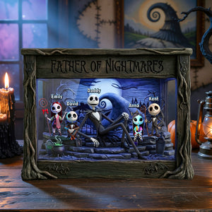 Spooky Dad And Kids Acrylic Plaque - Personalized Gifts For Dads 02ohqn300426-Homacus