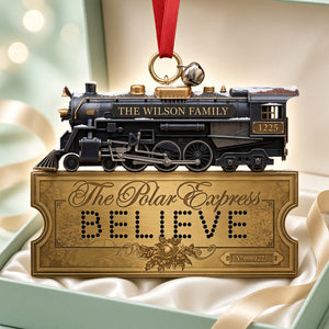 Vintage Steam Train Family Acrylic Ornament - Personalized Gifts For Family 08NADT231026-Homacus