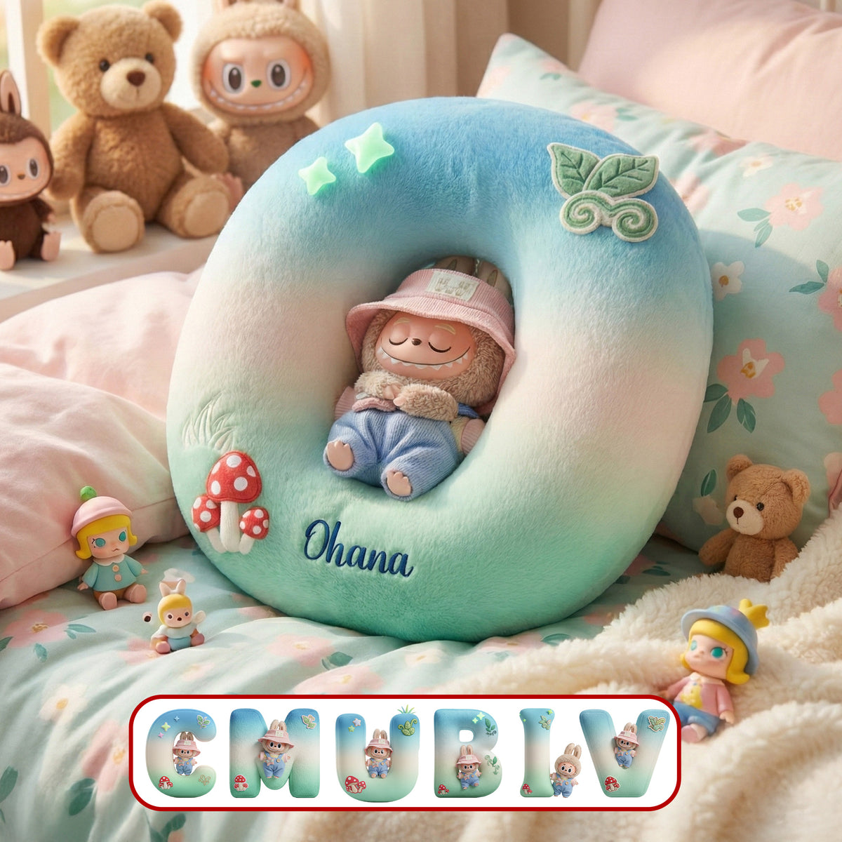 Cute Monster Pillow - Personalized Gifts For Kids 01namg261125-Homacus