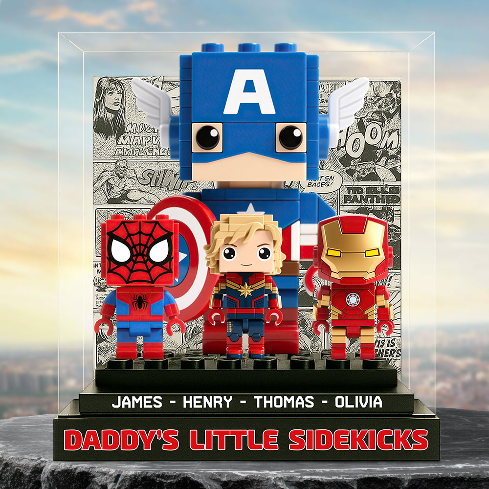 Daddy's Little Sidekicks Acrylic Plaque Personalized Christmas Gifts For Dad 04NADT240525-Homacus