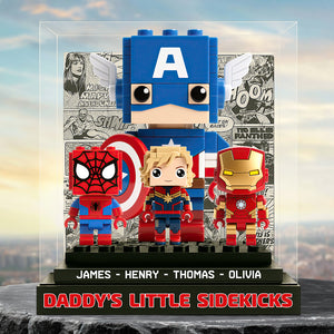 Daddy's Little Sidekicks Acrylic Plaque Personalized Christmas Gifts For Dad 04NADT240525-Homacus