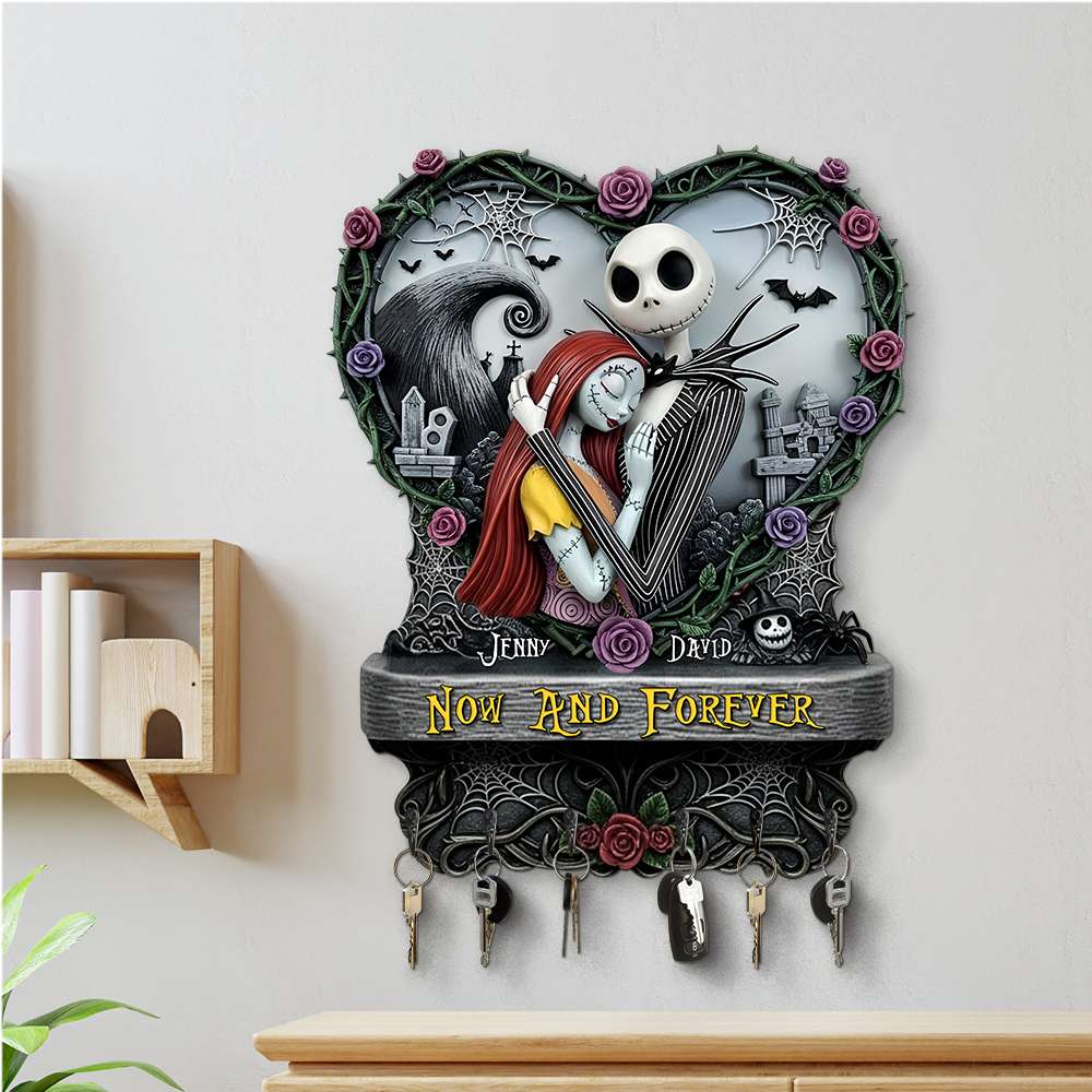 Romantic Skull Couple Personalized Gifts For Couple Key Hanger 03qhtn230525-Homacus