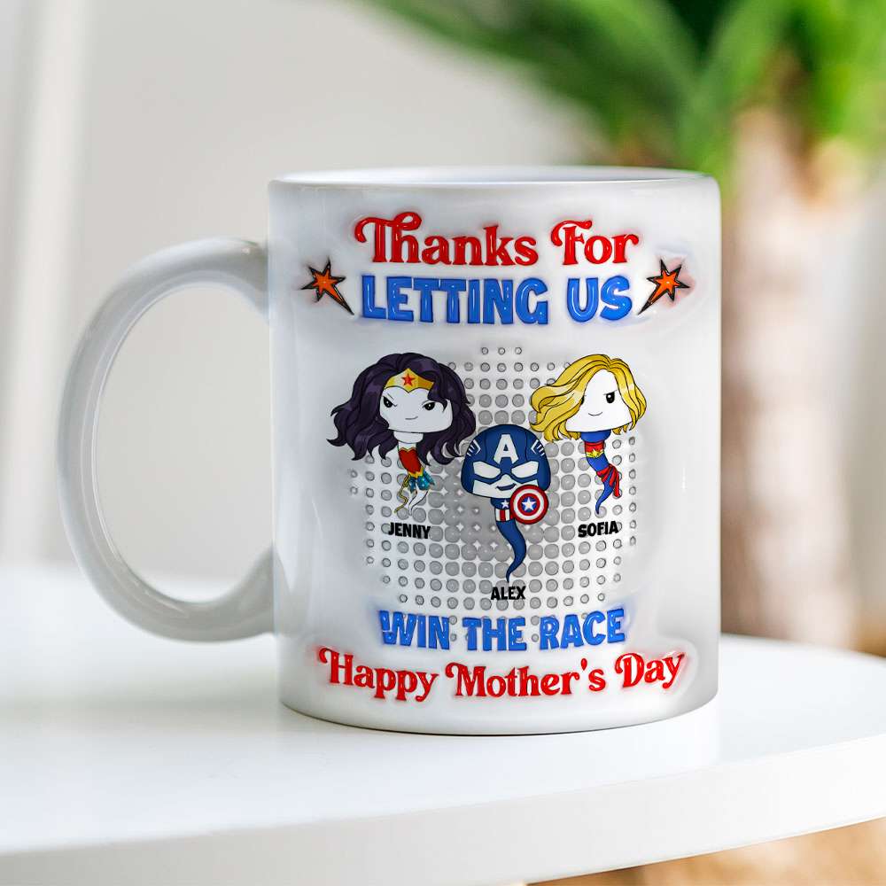 Personalized Gifts For Mom Coffee Mug Mother's Day Funny Super Mom 02OHMH060325HA-Homacus